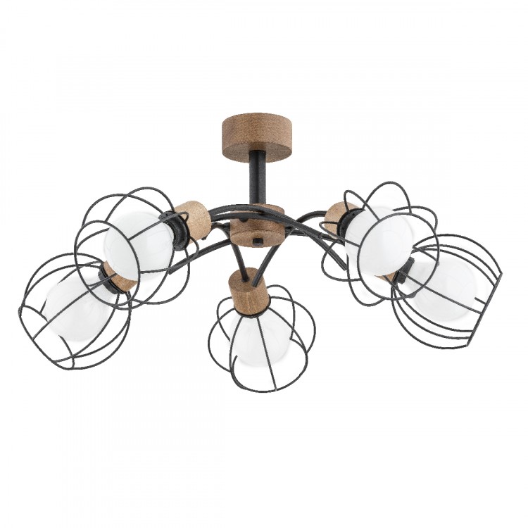 PALOMA DREWNIANA 5xE27 Alfa Lampa Sufitowa 28385