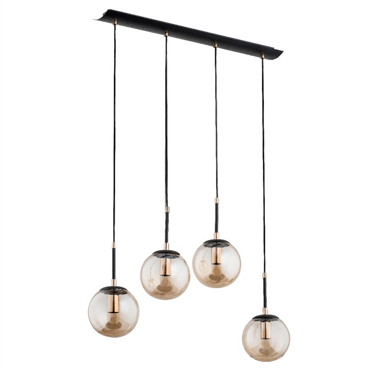 SEBIA CZARNA 4xE14 Alfa Lampa Wisząca