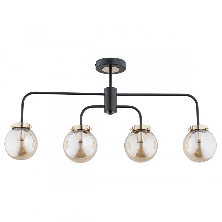 LINIO CZARNA 4xE14 Alfa Lampa Sufitowa 25504