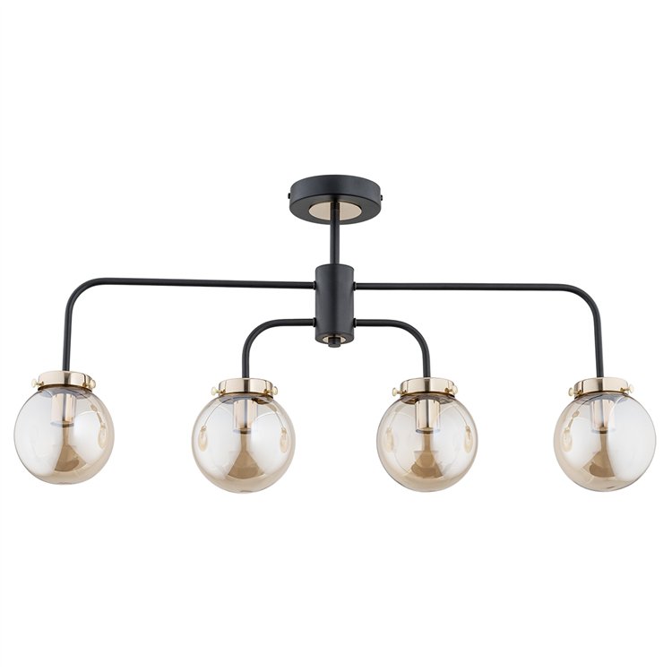LINIO CZARNA 4xE14 Alfa Lampa Sufitowa