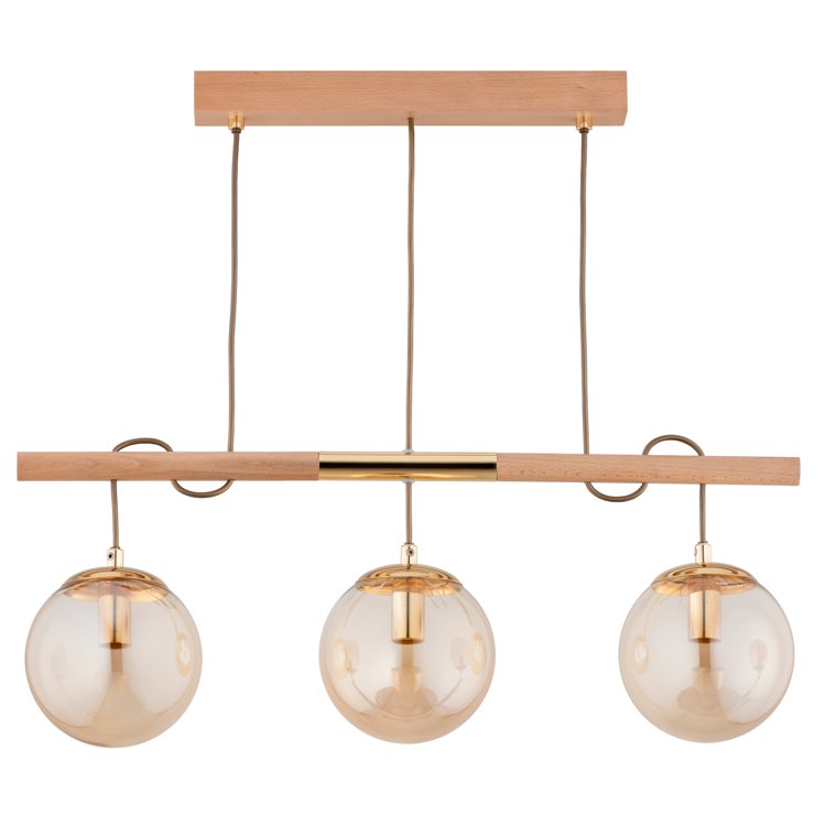 AXA DREWNIANA 3xE14 Alfa Lampa Wisząca
