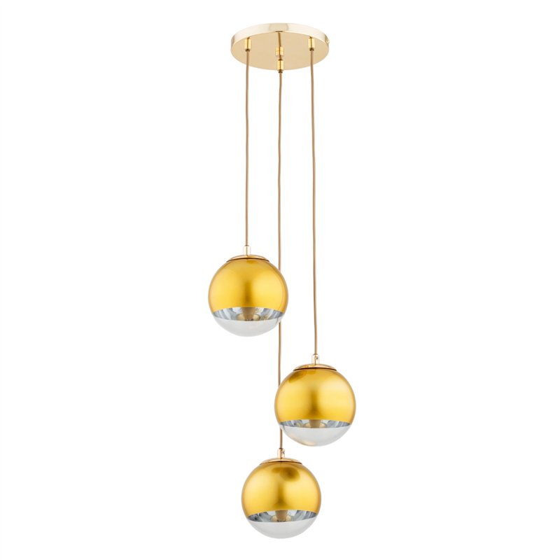 LEILA ZŁOTA 3xE14 Alfa Lampa Wisząca LEILA ZŁOTA 3xE14 Alfa Lampa Wisząca