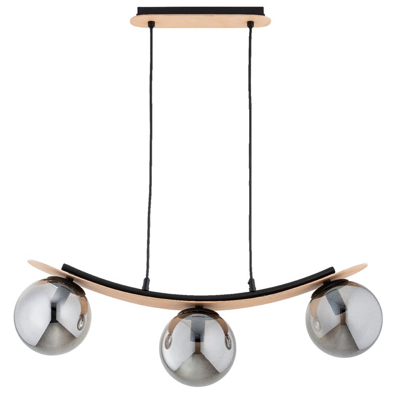 NAIRA DREWNIANA 3xE14 Alfa Lampa Wisząca NAIRA DREWNIANA 3xE14 Alfa Lampa Wisząca