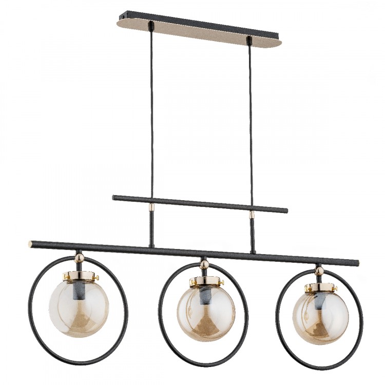 VASIDO CZARNA 3xE14 Alfa Lampa Wisząca 62196
