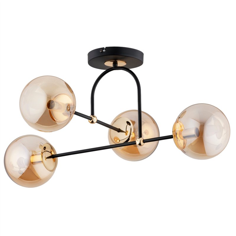 ALERSY CZARNA 4xE14 Alfa Lampa Sufitowa ALERSY CZARNA 4xE14 Alfa Lampa Sufitowa