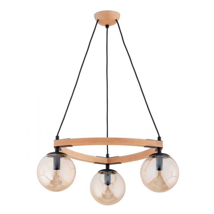 ADINA DREWNIANA 3xE14 Alfa Lampa Wisząca 62462
