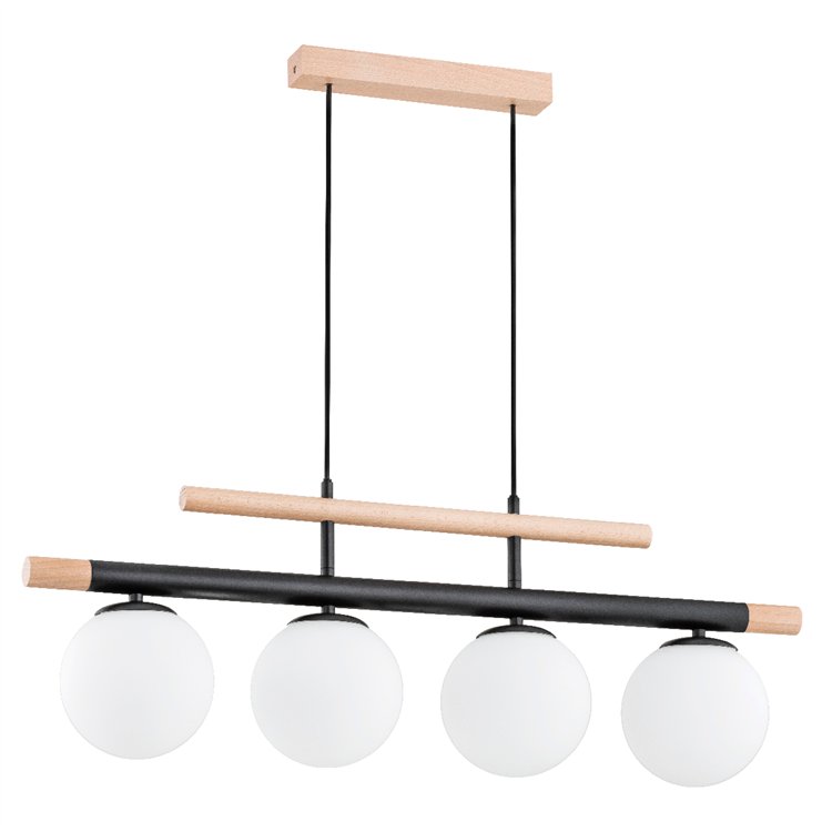TRENDY DREWNIANA 4xE14 Alfa Lampa Wisząca