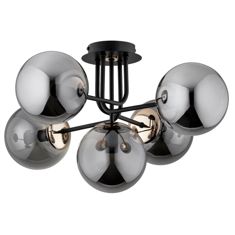 BOSS CZARNA 5xE14 Alfa Lampa Sufitowa BOSS CZARNA 5xE14 Alfa Lampa Sufitowa