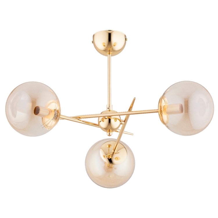 PRIMERY ZŁOTA 3xE14 Alfa Lampa Sufitowa