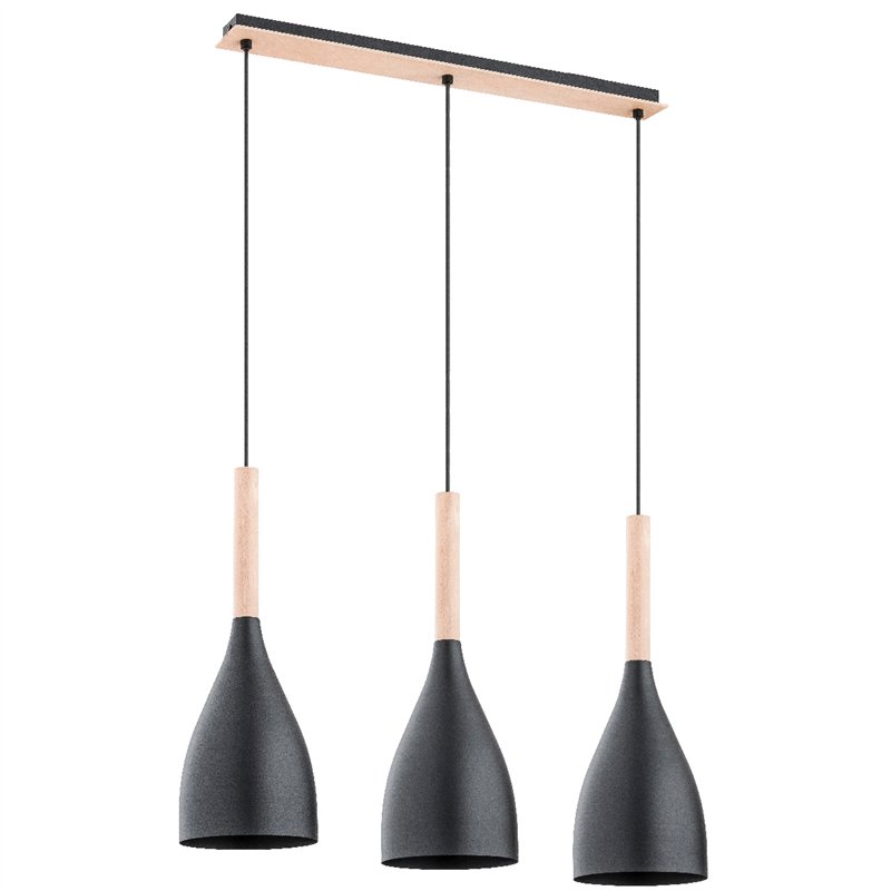 JUICE CZARNA 3xE27 Alfa Lampa Wisząca JUICE CZARNA 3xE27 Alfa Lampa Wisząca