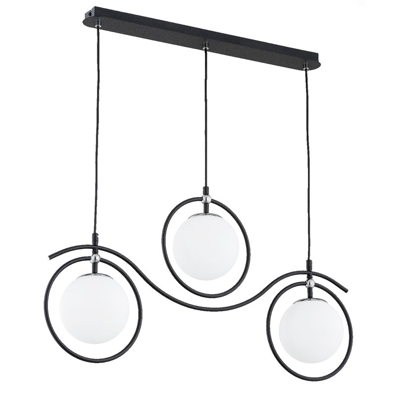 KIRA CZARNA & BIAŁA 3xE14 Alfa Lampa Wisząca KIRA CZARNA & BIAŁA 3xE14 Alfa Lampa Wisząca