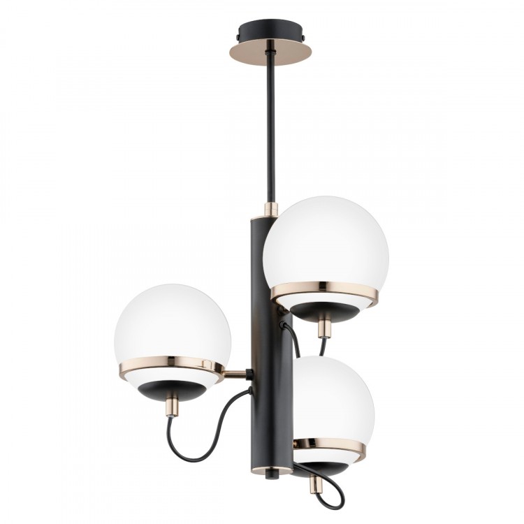 LUMINA CZARNO-BIAŁA 3xE14 Alfa Lampa Sufitowa 63106