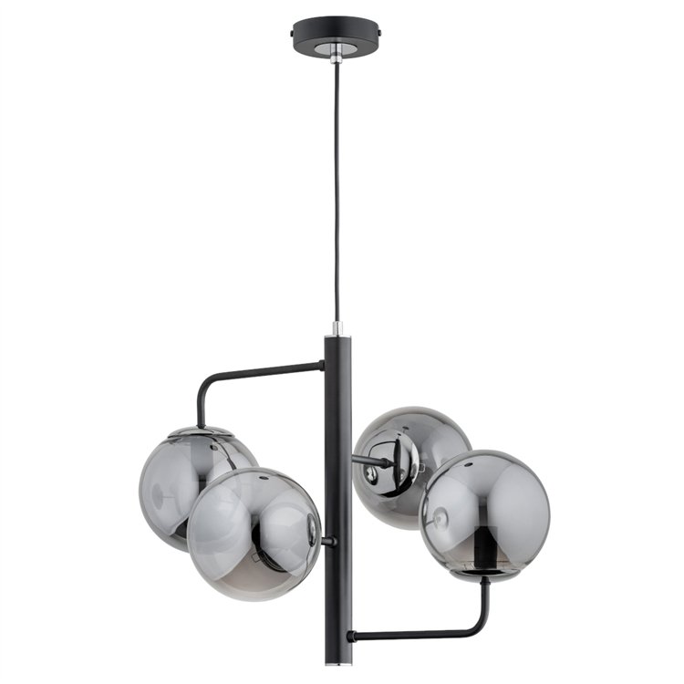 LAMUR CZARNA 4xE14 Alfa Lampa Wisząca