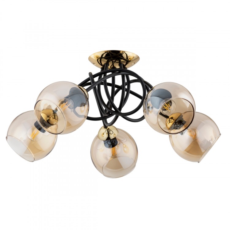 MODENA CZARNA 5xE27 Alfa Lampa Sufitowa 63176