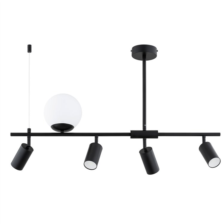 NESKA CZARNA 4xGU10 & 1xE14 Alfa Lampa Sufitowa