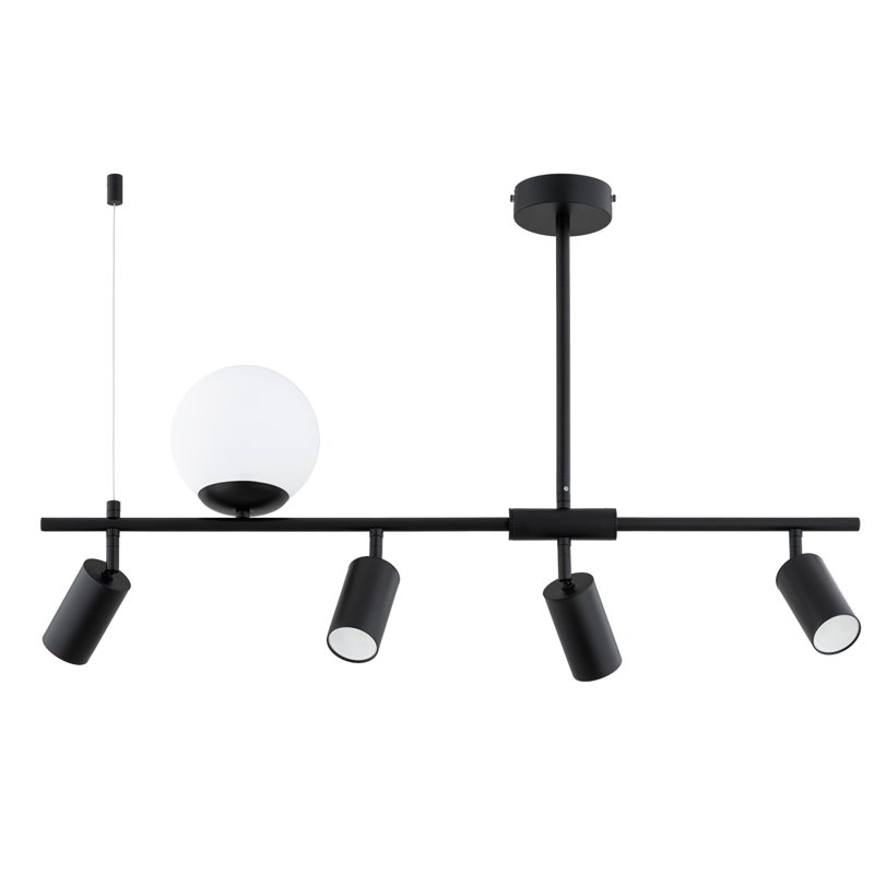 NESKA CZARNA 4xGU10 & 1xE14 Alfa Lampa Sufitowa NESKA CZARNA 4xGU10 & 1xE14 Alfa Lampa Sufitowa