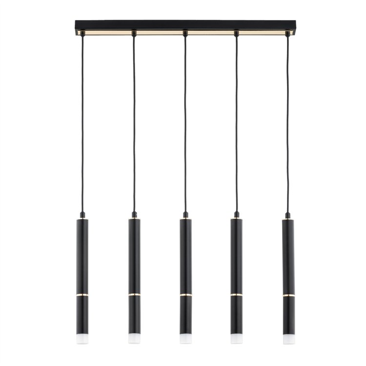 DERSO CZARNA & ZŁOTA 5xG9 Alfa Lampa Wisząca