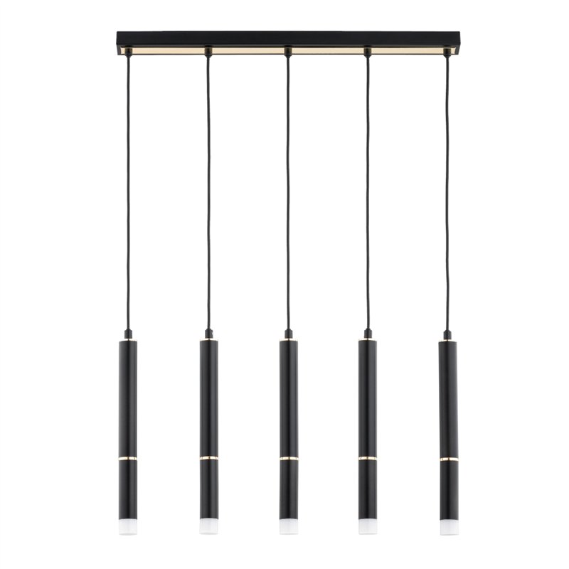 DERSO CZARNA & ZŁOTA 5xG9 Alfa Lampa Wisząca DERSO CZARNA & ZŁOTA 5xG9 Alfa Lampa Wisząca