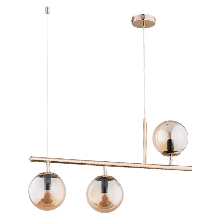 ABAKUS ZŁOTA 3xE14 Alfa Lampa Wisząca