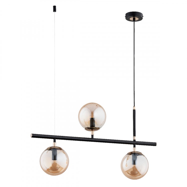 FINGO CZARNA 3xE14 Alfa Lampa Wisząca 63037