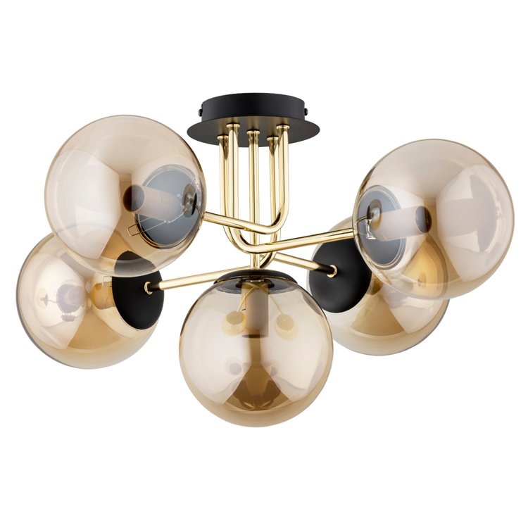 BOSS ZŁOTA 5xE14 Alfa Lampa Sufitowa