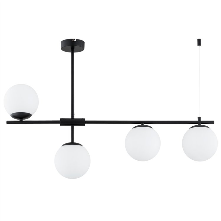FORT CZARNA & BIAŁA 4xE14 Alfa Lampa Sufitowa
