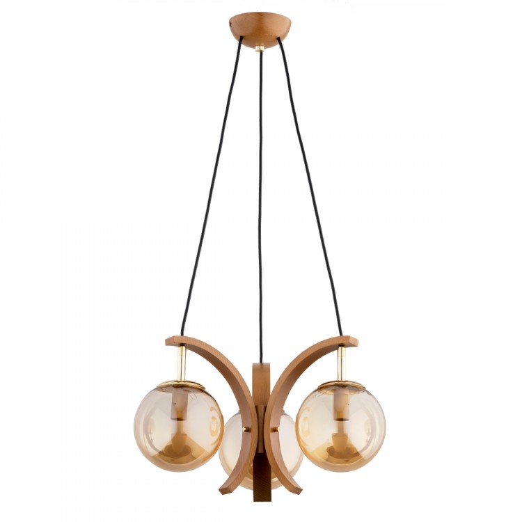 INSO DREWNIANA 3xE14 Alfa Lampa Wisząca 62325
