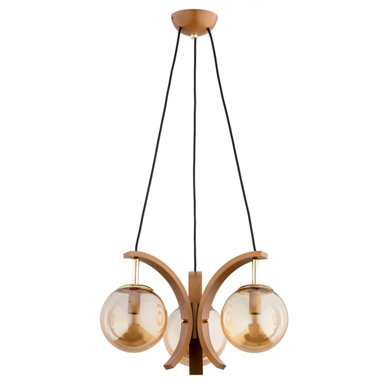 INSO DREWNIANA 3xE14 Alfa Lampa Wisząca INSO DREWNIANA 3xE14 Alfa Lampa Wisząca
