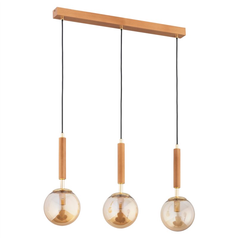 TORI PRO DREWNIANA 3xE14 Alfa Lampa Wisząca TORI PRO DREWNIANA 3xE14 Alfa Lampa Wisząca