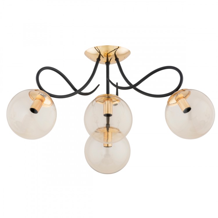 OXA ZŁOTA & CZARNA 4xE14 Alfa Lampa Sufitowa 63214