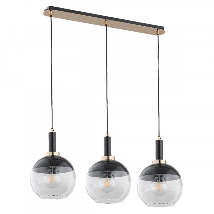 ADRIA CZARNA 3xE27 Alfa Lampa Wisząca 62190