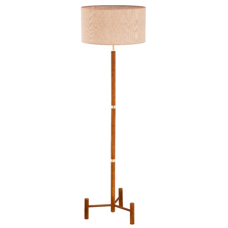 SUPRA DREWNIANA 1xE27 Alfa Lampa Stojąca 9293