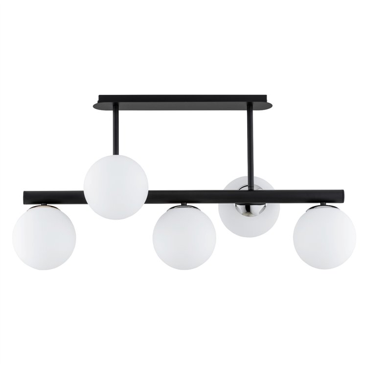 TUKANE CZARNA & CHROM 5xE14 Alfa Lampa Sufitowa