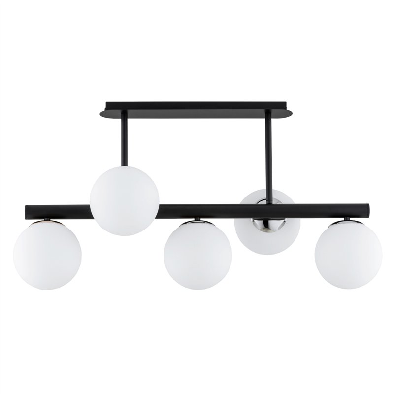 TUKANE CZARNA & CHROM 5xE14 Alfa Lampa Sufitowa TUKANE CZARNA & CHROM 5xE14 Alfa Lampa Sufitowa
