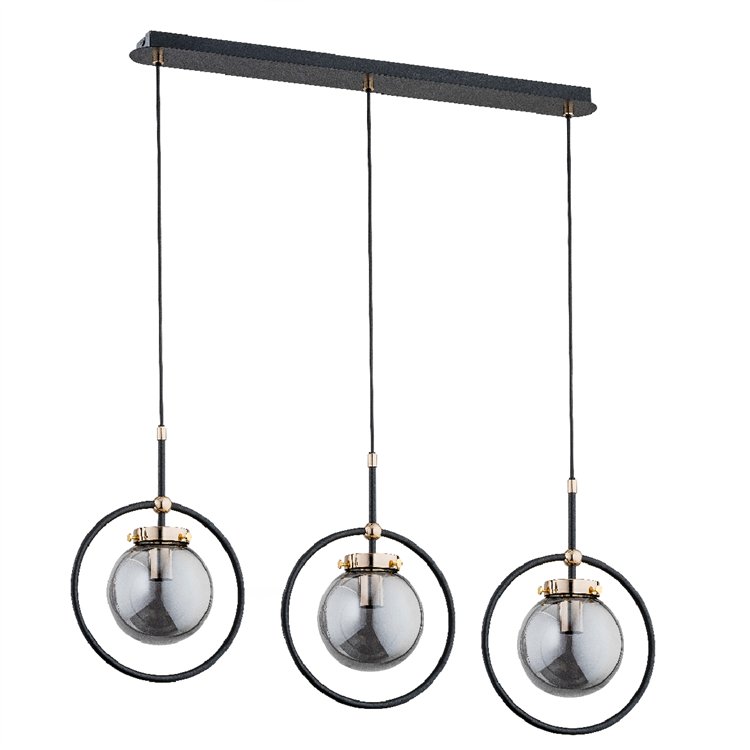 AKIRA CZARNA 3xE14 Alfa Lampa Wisząca