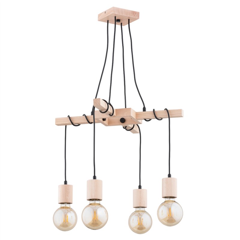 ANNER DREWNIANA 4xE27 Alfa Lampa Wisząca ANNER DREWNIANA 4xE27 Alfa Lampa Wisząca