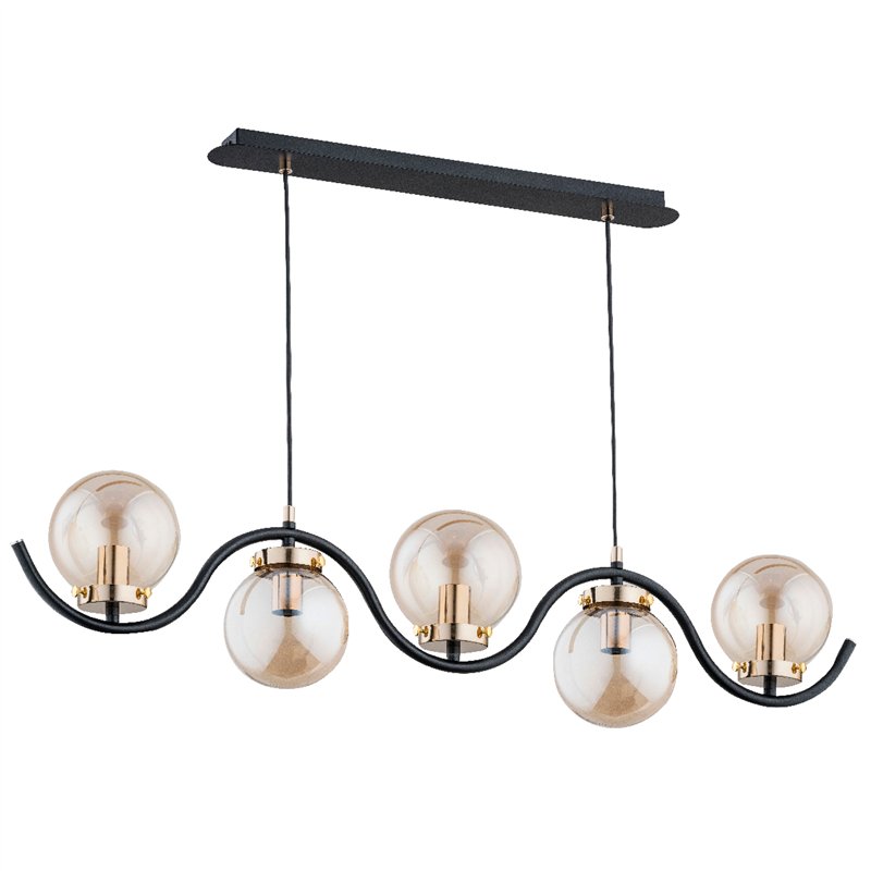 KORDA ZŁOTA 5xE14 Alfa Lampa Wisząca KORDA ZŁOTA 5xE14 Alfa Lampa Wisząca