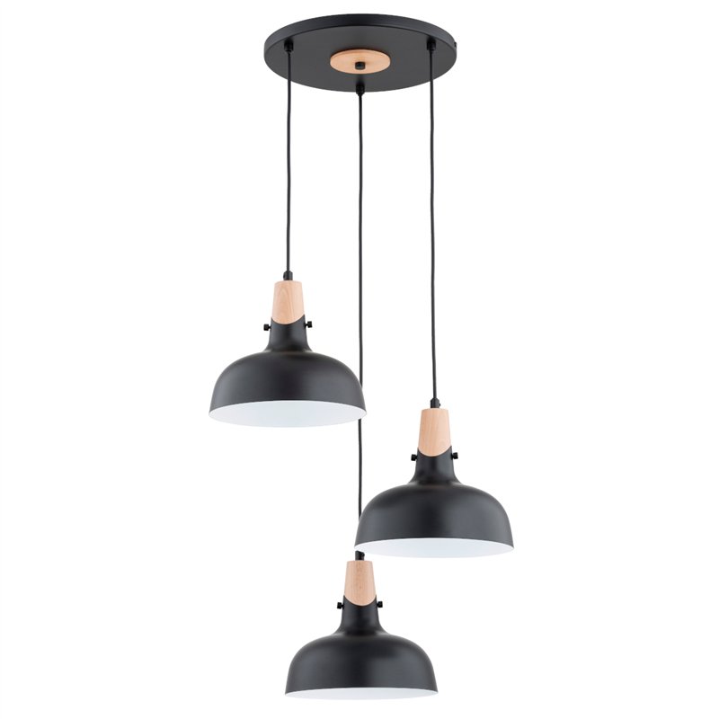 SOLO GEM CZARNA 3xE27 Alfa Lampa Wisząca SOLO GEM CZARNA 3xE27 Alfa Lampa Wisząca