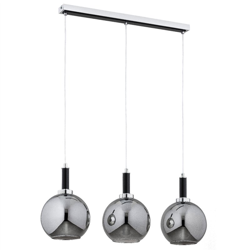 HETTY CZARNA & CHROM 3xE27 Alfa Lampa Wisząca HETTY CZARNA & CHROM 3xE27 Alfa Lampa Wisząca