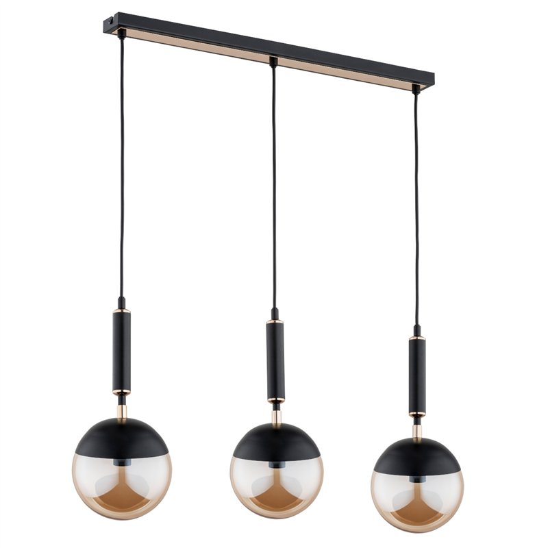MARAKAS CZARNO-ZŁOTA 3xE14 Alfa Lampa Wisząca MARAKAS CZARNO-ZŁOTA 3xE14 Alfa Lampa Wisząca