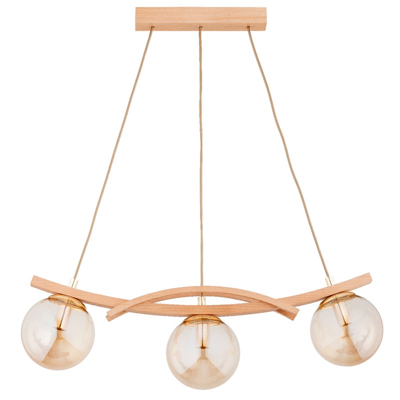 SANA DREWNIANA 3xE14 Alfa Lampa Wisząca SANA DREWNIANA 3xE14 Alfa Lampa Wisząca