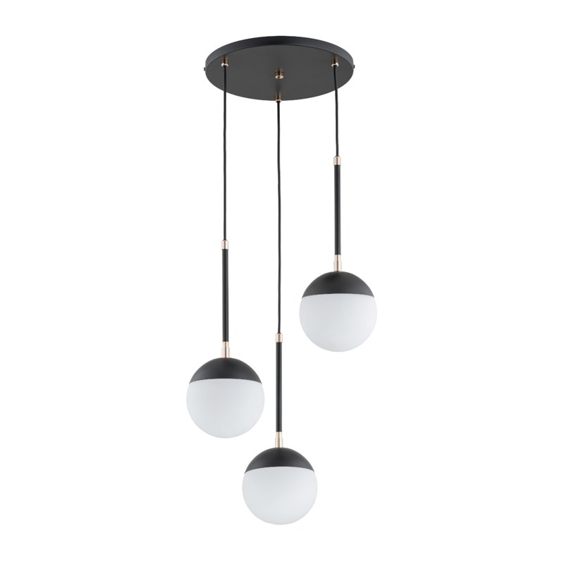 VOLDA REX CZARNO-BIAŁA 3xE14 Alfa Lampa Wisząca VOLDA REX CZARNO-BIAŁA 3xE14 Alfa Lampa Wisząca