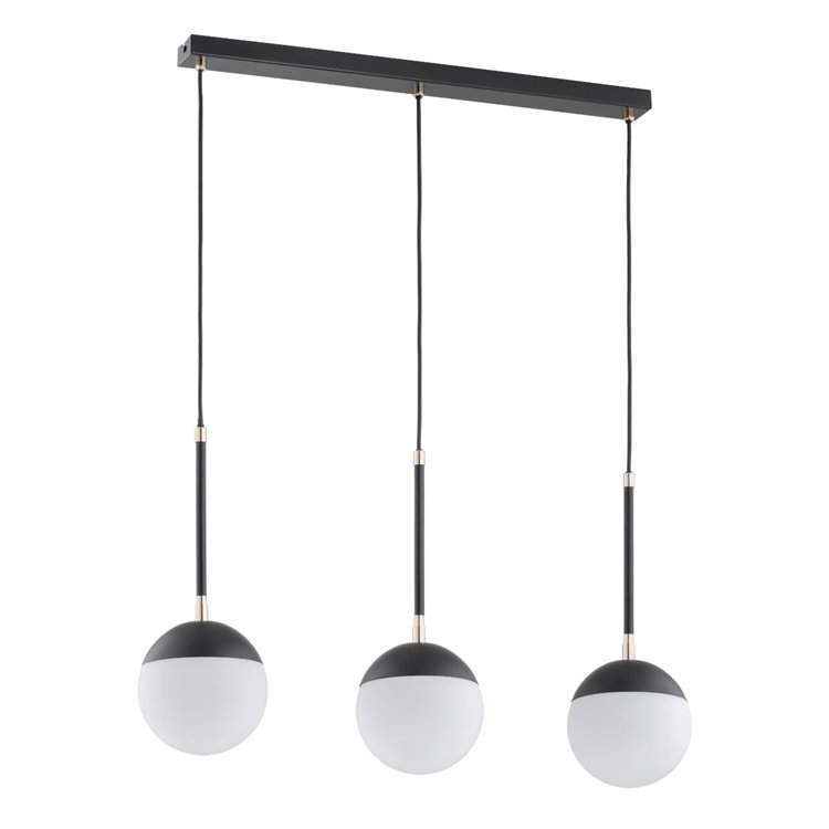 VOLDA REX CZARNO-BIAŁA 3xE14 Alfa Lampa Wisząca