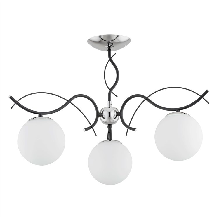YUTA CZARNA 3xE14 Alfa Lampa Sufitowa