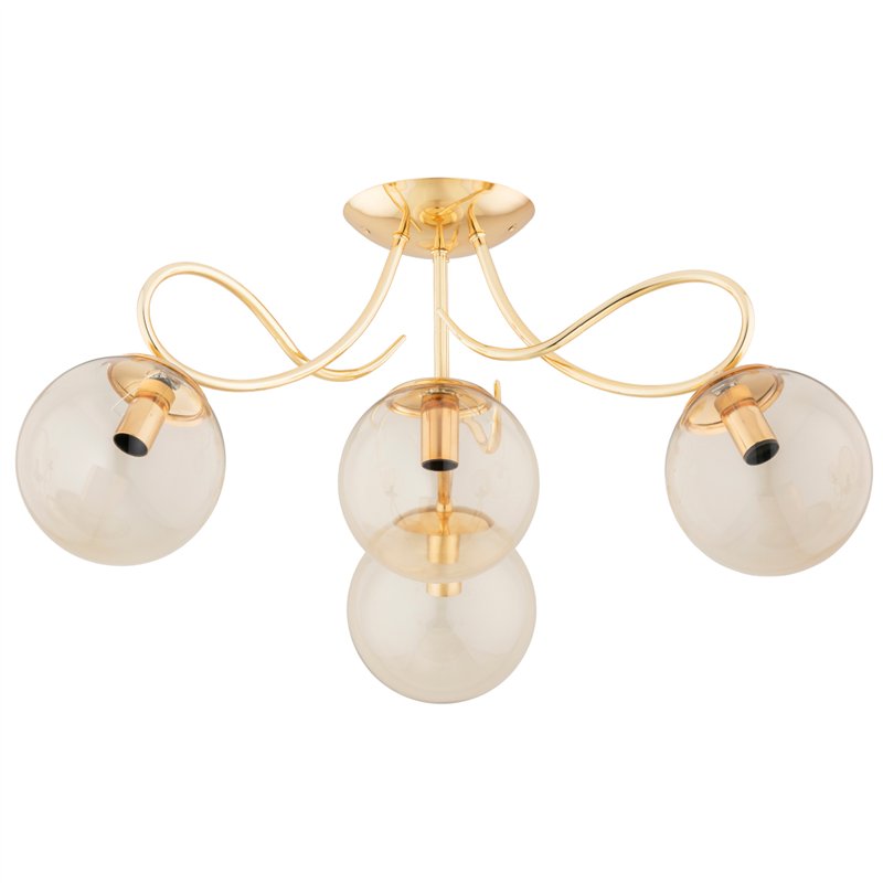 OXA ZŁOTA 4xE14 Alfa Lampa Sufitowa OXA ZŁOTA 4xE14 Alfa Lampa Sufitowa