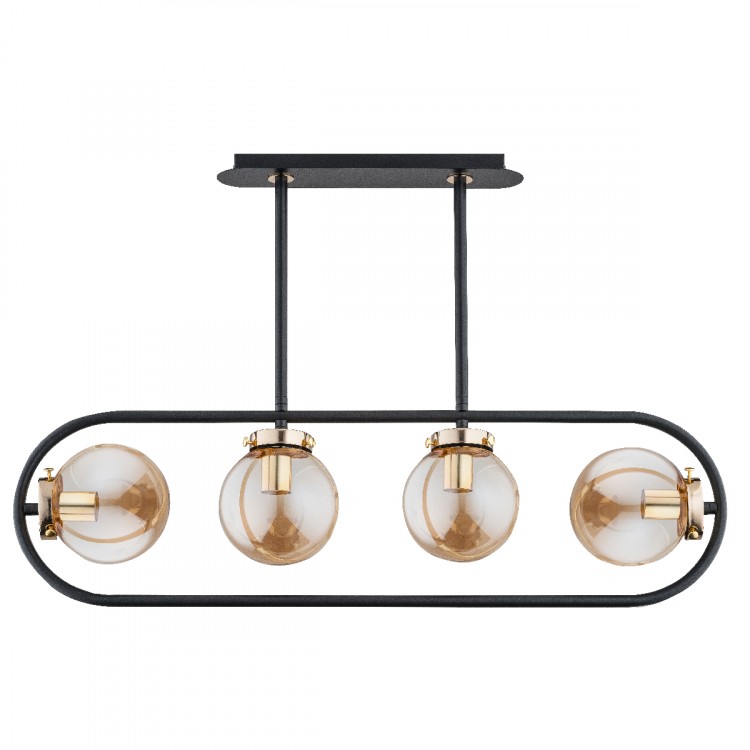 SARAN CZARNA 4xE14 Alfa Lampa Sufitowa 62148