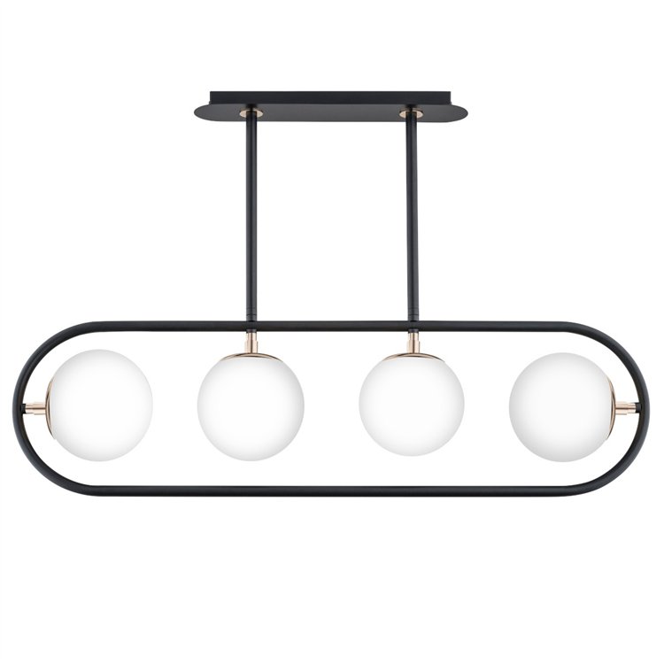 SARAN CZARNO-BIAŁA 4xE14 Alfa Lampa Sufitowa