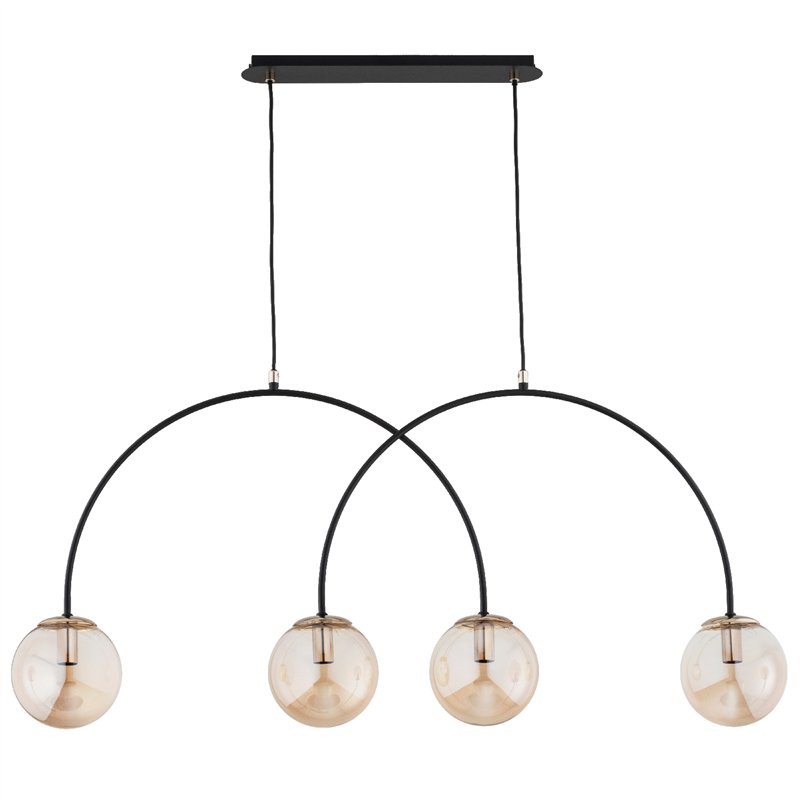 BENDO MIX CZARNA & ZŁOTA 4xE14 Alfa Lampa Wisząca BENDO MIX CZARNA & ZŁOTA 4xE14 Alfa Lampa Wisząca