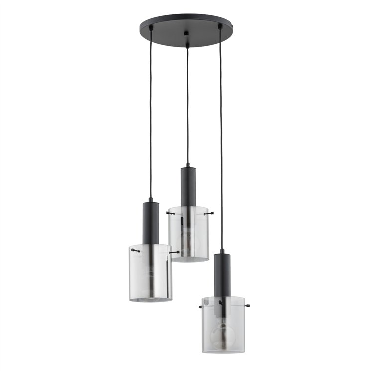 CELIA CZARNA 3xE27 Alfa Lampa Wisząca