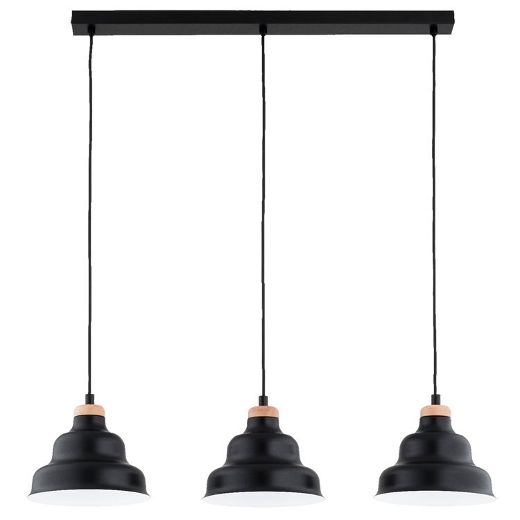 BAŁWANEK MAŁY CZARNY 3xE27 Alfa Lampa Wisząca